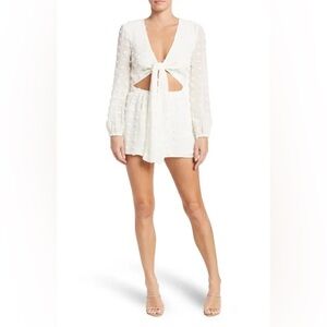 LOVE BY DESIGN | Swiss Dot Tie-front Romper